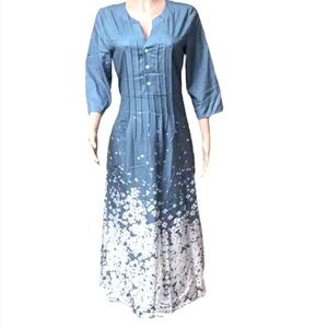 NORACORA Sky Blue Long Maxi DRESS Sz L Women